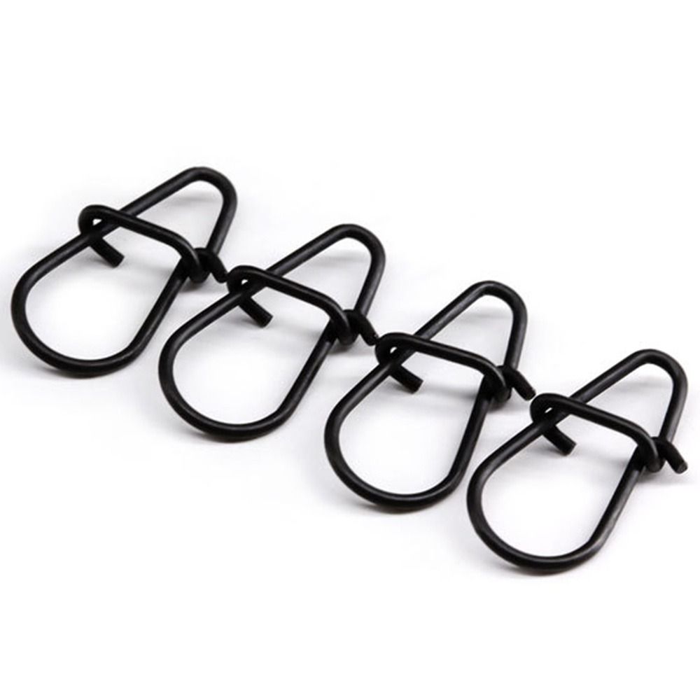 100 pçs/lote preto fosco snap  - Fishing Equipment Cheap avaliação e preço