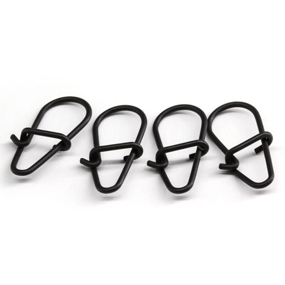 100 pçs/lote preto fosco snap  - Fishing Equipment Cheap avaliação e preço