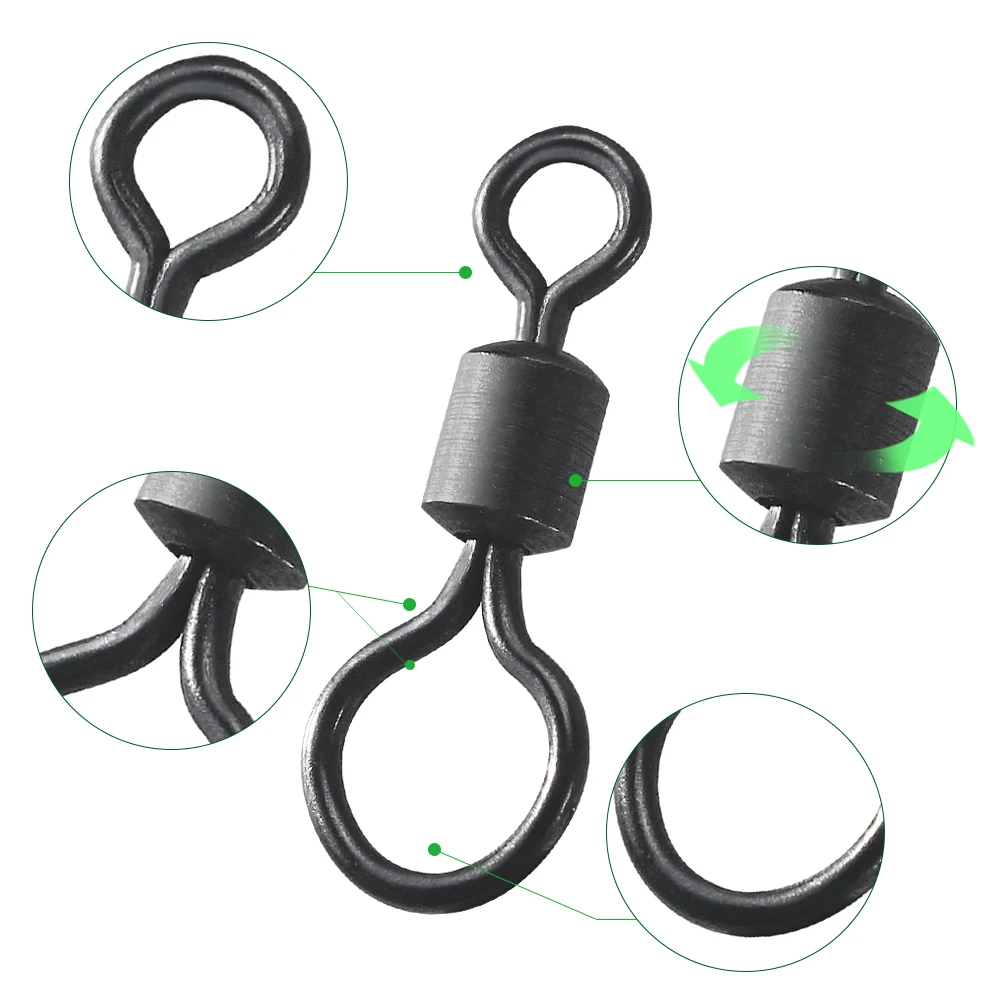 100 Peças Giradores de Pesca p - Fishing Equipment Carp avaliação e preço